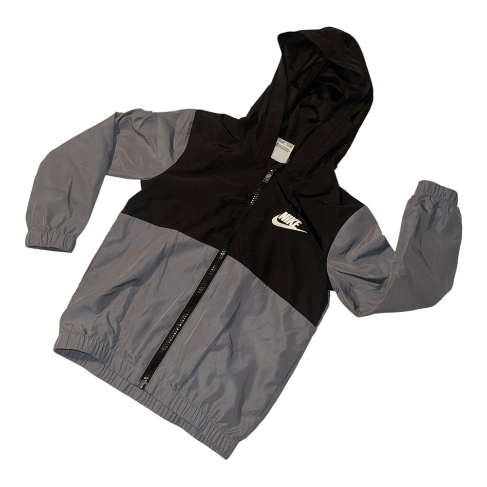 🔥 Nike Unisex Youth Zip Up Light Hooded Dri-fit Windbreaker Jacket Size 4/XS 🔥